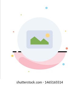 Image, Photo, Basic, Ui Abstract Flat Color Icon Template. Vector Icon Template background