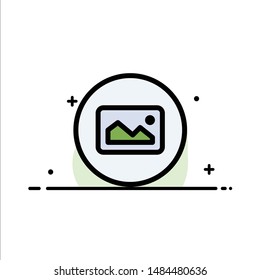 Image, Photo, Basic, Ui  Business Flat Line Filled Icon Vector Banner Template. Vector Icon Template background