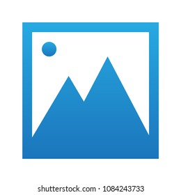 image photo blue gradient icon vector