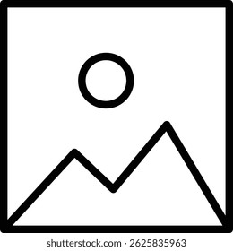 Image or Photo File Icon Representing Picture, Gallery, or Media Thumbnail