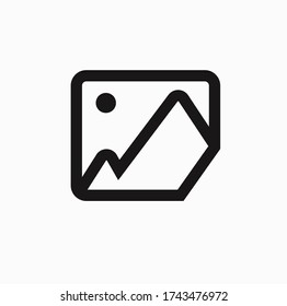 Image or photo flat graphic icon