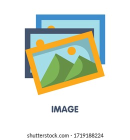 image, photo flat icon vector design illustration on white background eps.10