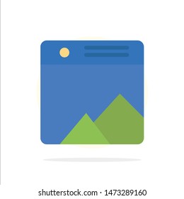 Image, Photo, Gallery, Web Abstract Circle Background Flat color Icon