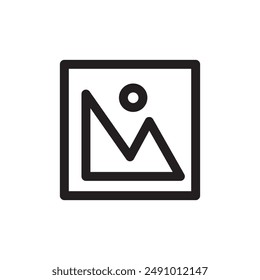 image or photo icon Black line art vector logo