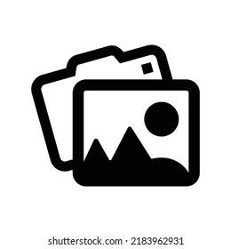 Image, photo icon. black vector graphics.