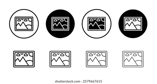 image or photo icon Outline thin set pack series