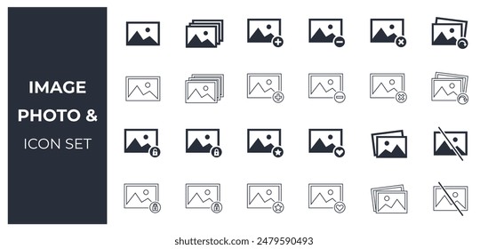 Conjunto de iconos de Imagen y foto 
