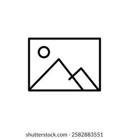 image or photo icon Thin line art isolated