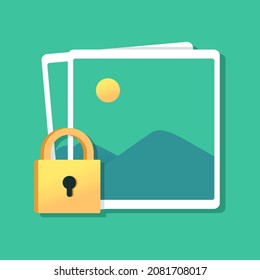 Image photo lock. Illustration vector