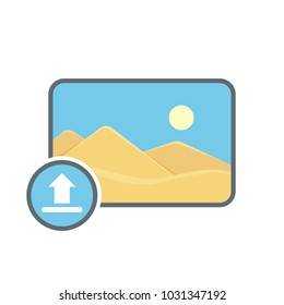 Image Photo Photography Picture Upload Icon. Vector Illustration