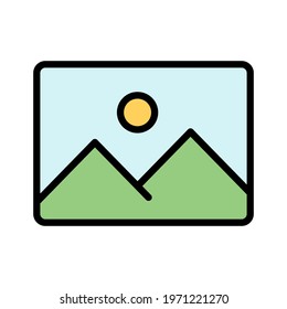 Image, photo, picture, gallery icon vector image. Can also be used for customer support and UI. Suitable for use on web apps, mobile apps and print media.
