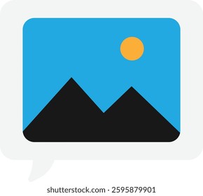 Image Photo Picture Icon Vector Flat Illustration