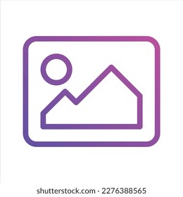 Bildfoto-Umriss-Farbverlauf-Symbol