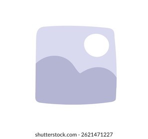 Image photography paper, photo print icon, picture development concept, photographic material, vintage photo media symbol flat vector illustration isolated on white background.