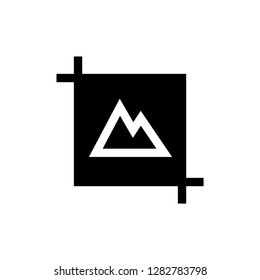 image picture crop solid favorite icon vector