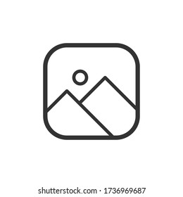 Image or picture icon design. Web icon design. Vector illustration.