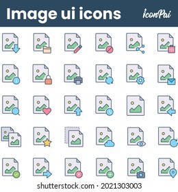 Image, picture, photo app user interface icon set