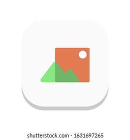Image picture single icon flat design