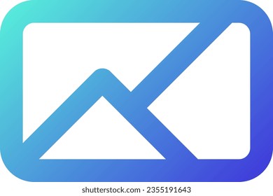 Image pixel perfect gradient linear ui icon. Visual media file. Photography. Send picture via messenger. Line color user interface symbol. Modern style pictogram. Vector isolated outline illustration