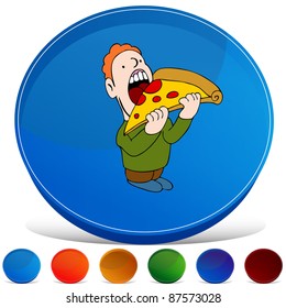 An image of a pizza eater gemstone button set.