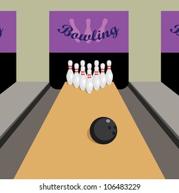 Image of place for play bowling game.