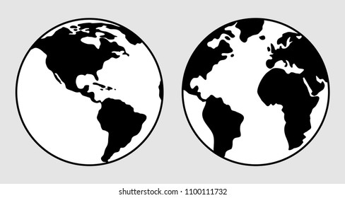 The image of the planet Earth. Vector illustration.