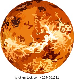 Image of the planet venus, planet venus in watercolor, solar system,
planet,
space