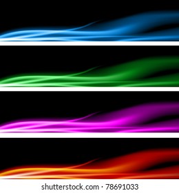 Imagen de un juego de banners de energía de plasma.