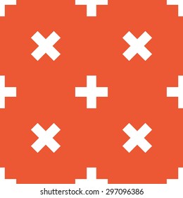 Image of plus symbol, repeated on orange background