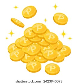 Image of point coins piling up