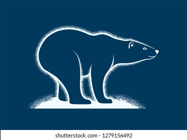 Image of polar bear vector icon.
