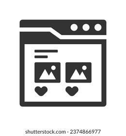 Image post interface icon, Vector Graphics