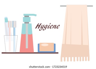 Image Poster About Personal Hygiene, Hand Washing And Protecting Yourself From Viruses And Bacteria Through Cleanliness And Proper Hand Washing And Hygiene