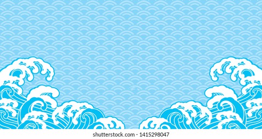 Image poster of beautiful seafood of the waves