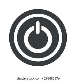 Image of power symbol in circle, on black circle, isolated on white