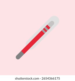 Imagem de um kit de teste de gravidez com duas linhas vermelhas sobre um fundo rosa, simbolizando um resultado positivo para a gravidez, adequado para a saúde, gravidez e conteúdo familiar.