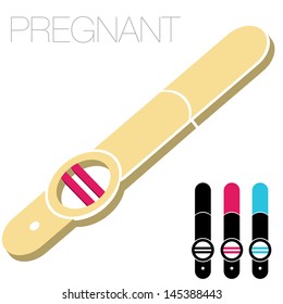 An image of a pregnancy test strip icon.