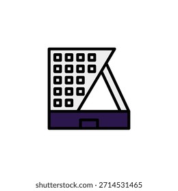 La Imagen presenta una representación abstracta y estilizada de una disposición de paneles solares. Es una ilustración simbólica que refleja los avances en recursos sostenibles, tecnología energética y eficiencia