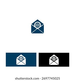 La Imagen presenta un moderno concepto de correo electrónico con un globo dentro de un sobre.