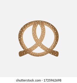 Image pretzel on a white background. Vector image, eps 10