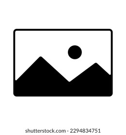 Signo de vista previa de la imagen. Icono de imagen. Ilustración del vector