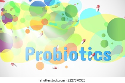Image with probiotics in capsules.	
