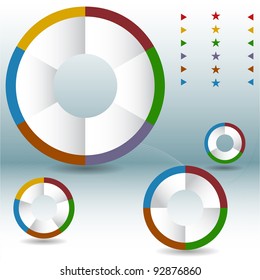An image of a process wheel pie chart set.
