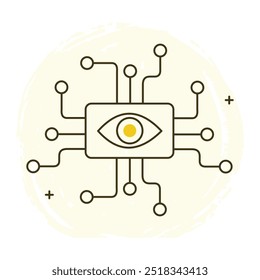 Image Processing and Computer Vision Icon Design, visual recognition, artificial intelligence, neural networks, machine learning