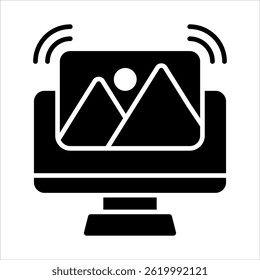 Image Processing Glyph Icon. Simple Vector Illustration on White Background