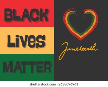 The image promotes the Black Lives Matter (BLM) movement, an international activist movement that originated in the African-American community. 