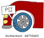 An image of a PSI tire pressure.