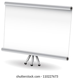 An Image Of A Pull Down Presentation Projector Screen.