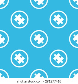 Image of puzzle piece in circle, repeated on blue background