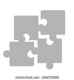 image of puzzles, assembling puzzle, vector illustration